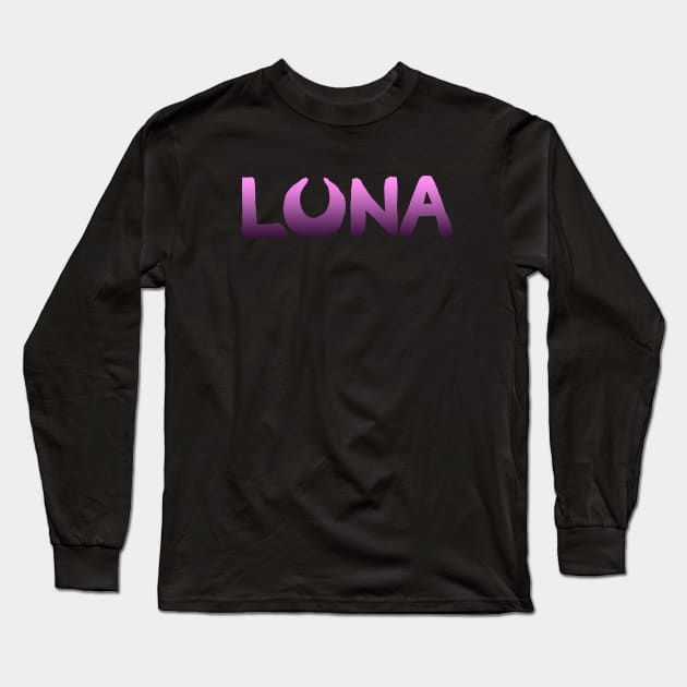 Luna Name. Long Sleeve T-Shirt by hybridgothica